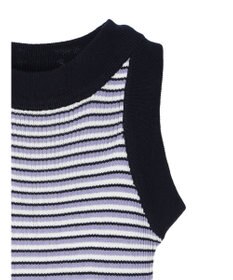 Green Parks デザインヘム配色ニットタンクトップ