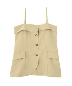 earth music&ecology 【セットアップ対応】フラップボタンビスチェ