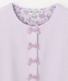 ANY KIDS スナップボタン リボン カーディガン