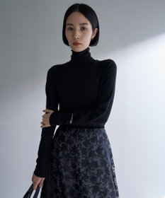 UNFILO 【暖かさ＆着心地の良さで大ヒット】コットンカシミヤ タートルネックカットソー