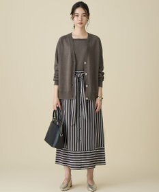 自由区 L ビスコースナイロンドビーストライプ スカート