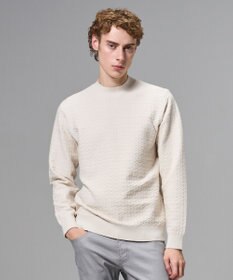 JOSEPH HOMME 新柄【イージーケア】 ヴィスコースリンクス　モックネックニット