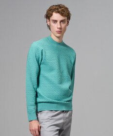 JOSEPH HOMME 新柄【イージーケア】 ヴィスコースリンクス　モックネックニット