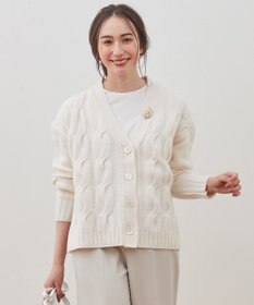 自由区 【洗える】ウールカシミヤブレンド ニットカーディガン