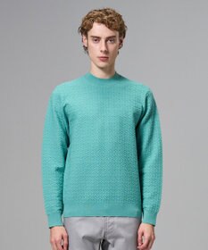 JOSEPH HOMME 新柄【イージーケア】 ヴィスコースリンクス　モックネックニット