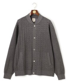 J.PRESS MEN 【KING SIZE】【ストレッチ / イージーケア】【FLEX YARN】ケーブルニット ブルゾンライク カーディガン