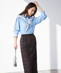 自由区 【着回し力抜群・レイヤードにも】ドレープブロード シャツブラウス