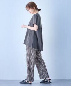 ANY L 【洗濯機可/ウエストゴム】ウェーブプリントパンツ