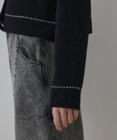 GRACE CONTINENTAL ステッチニットジャケット