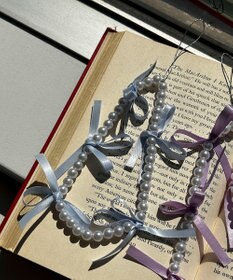 WEGO リボンパールストラップキーホルダー