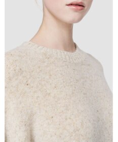 JOSEPH 【洗える】アルパカツイード　ラウンドネックニット