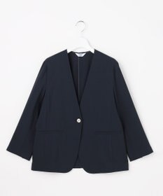 J.PRESS LADIES 【セットアップ対応】ファンマートロストレッチ ノーカラー ジャケット