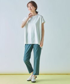 ANY L 【吸水速乾/シワになりにくい/アンチピリング】バックフレアフレンチスリーブカットソー