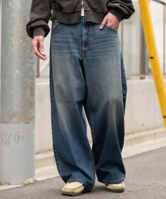 WEGO 【SMLサイズ展開】エクストラバギーデニムパンツ