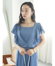 earth music&ecology ＳＥＴ２点　フリルショルダーツーピースワンピース