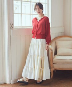 earth music&ecology 【予約】接触冷感シアークルーニットカーディガン