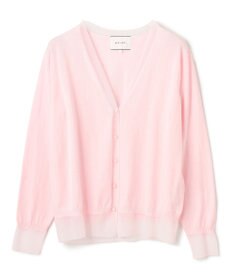 BEIGE， 【洗える】JULIE / シルク混シアーVネックカーディガン