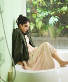 #Newans 【UVカット/撥水/接触冷感】ギャザーブラウス ラッシュガード