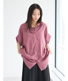 CRAFT STANDARD BOUTIQUE ヴィンテージボイルミルフィーユ襟付きシャツチュニック