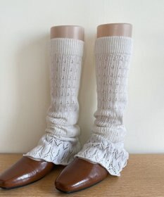 WEGO 透かし編みフリルレッグカバー