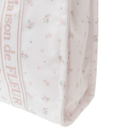 Maison de FLEUR ピンクマニアフラワープリントトートバッグ