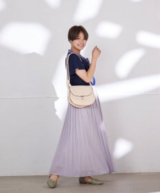 Tiaclasse L 【洗える】配色リボンタイブラウス