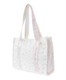 Maison de FLEUR ピンクマニアフラワープリントトートバッグ