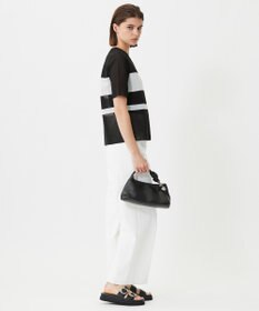 ICB 【洗える】 シアースムースボーダー ニット