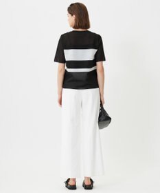 ICB 【洗える】 シアースムースボーダー ニット