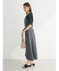 Green Parks 共ベルト付きビスチェ風ドッキングワンピース