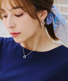 Tiaclasse 【金属アレルギー対応】　ストーンフープバインドピアス