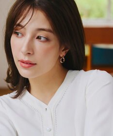 Tiaclasse 【金属アレルギー対応】　ストーンフープバインドピアス