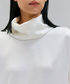 BEIGE， 【洗える・Precious 11月号掲載】LLOYD / ハンマーサテンロールカラー半袖ブラウス