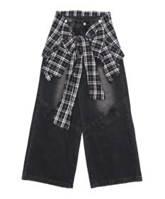 WEGO フェイクシャツスリーブデニム