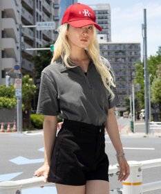 WEGO 【ユニセックス着用ITEM】ブリーチカノコハーフZIPポロ（SS）