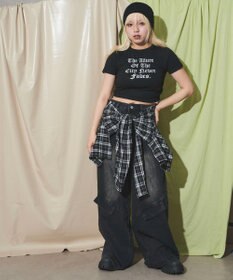 WEGO フェイクシャツスリーブデニム