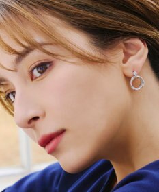 Tiaclasse 【金属アレルギー対応】　ストーンフープバインドピアス