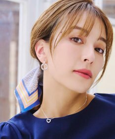 Tiaclasse 【金属アレルギー対応】　ストーンフープバインドピアス