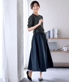 Tiaclasse 【洗える】ニットドッキングワンピース