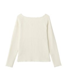 earth music&ecology 【予約】レーストリムリブニットプルオーバー