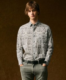 JOSEPH ABBOUD 【英国リバティ社・纏うアート・柄で魅せる】リバティプリント シャツ　25AW ホワイト系5