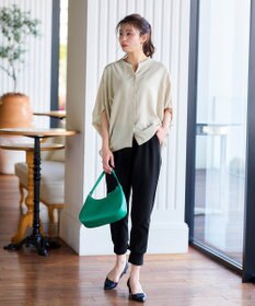 Tiaclasse 【洗える】麻調ドルマンタックシャツ