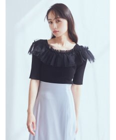 earth music&ecology デコルテチュールニットプルオーバー