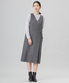 J.PRESS LADIES ウォッシャブルウール タック ドットレース カットソー
