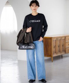 23区 【RED CARD TOKYO×23区/VERY3月号掲載】デニム ライン ワイドパンツ