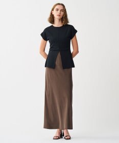 uncrave ダブルフェイスジャージー 2WAYスリットトップス