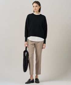 ICB 【洗える】 シルキーウールダブルフェイス ニットプルオーバー