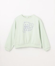 ANY KIDS アニマル刺繍 裏シャギー トレーナー