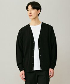 UNFILO MENS 【男女兼用】ソフトサーモ アンチピリングニット カーディガン ブラック