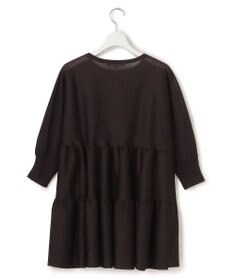 23区 【先行予約】シャイニーシアーニット ティアード チュニック